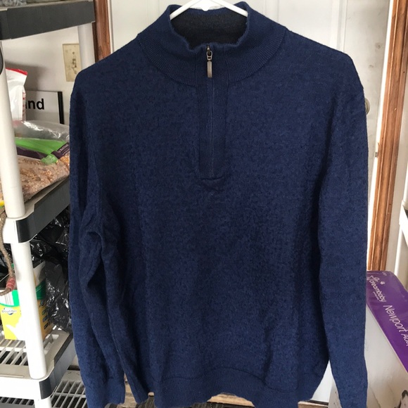 Club Room 1/2 zip pullover merino wool sweater - Picture 1 of 3